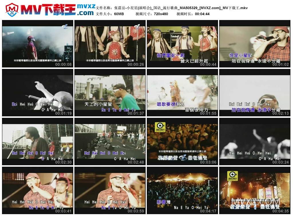 张震岳-小星星(演唱会)_国语_流行歌曲_MA505329